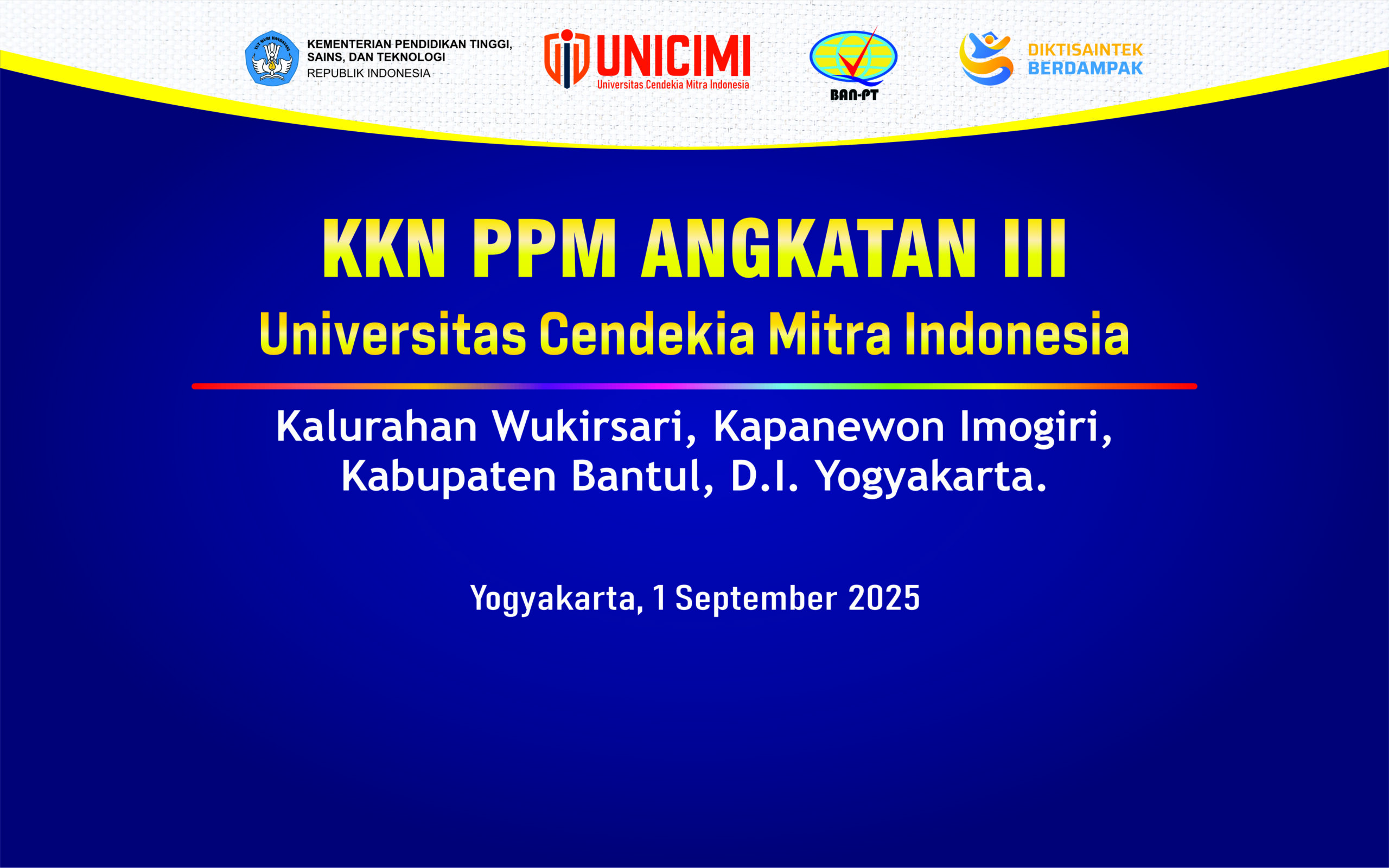 Pengumuman Pembagian Kelompok dan DPL KKN PPM Angkatan 3 Universitas Cendekia Mitra Indonesia